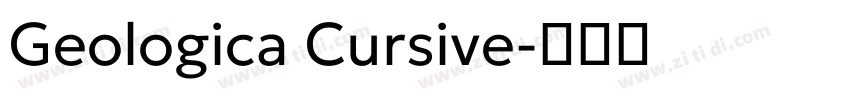 Geologica Cursive字体转换